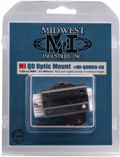 Midwest Industries Inc MIQDMROCO Trijicon MRO Mount For Quick Detach Style Black Finish